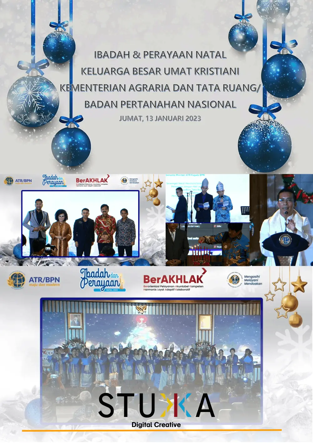 Ibadah & Perayaan Natal Keluarga Besar Umat Kristiani Kementerian ATR/BPN